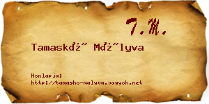 Tamaskó Mályva névjegykártya
